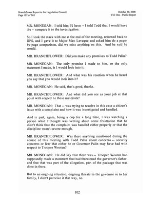 Sarah Palin Troopergate Report