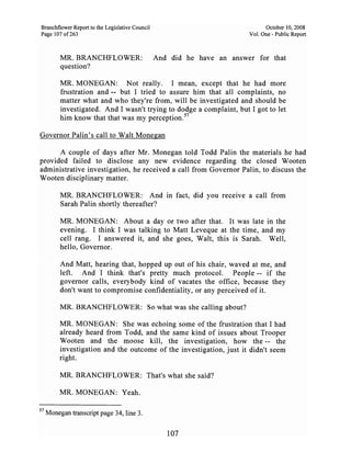 Sarah Palin Troopergate Report