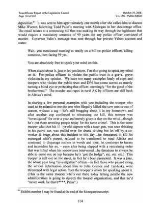 Sarah Palin Troopergate Report