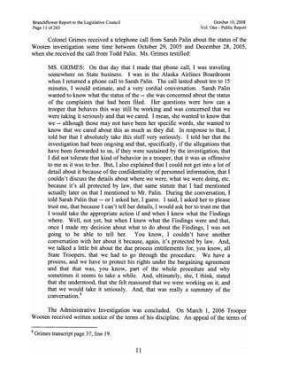 Sarah Palin Troopergate Report