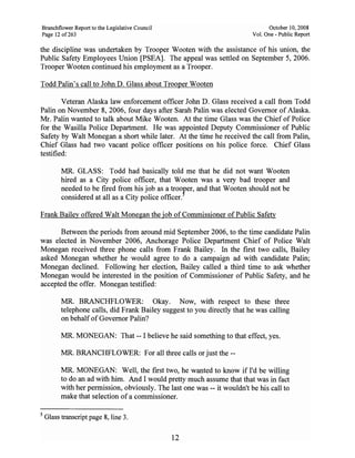 Sarah Palin Troopergate Report