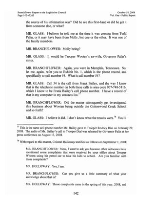 Sarah Palin Troopergate Report