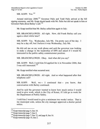 Sarah Palin Troopergate Report