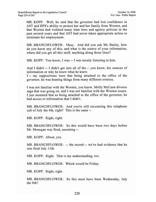 Sarah Palin Troopergate Report