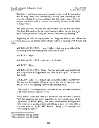 Sarah Palin Troopergate Report