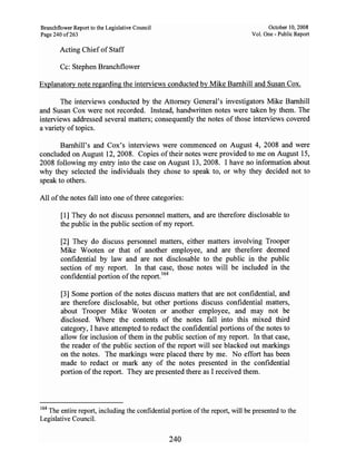 Sarah Palin Troopergate Report