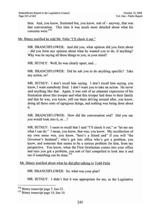 Sarah Palin Troopergate Report