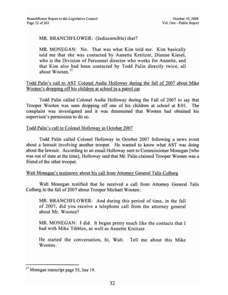 Sarah Palin Troopergate Report