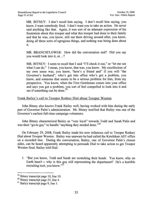 Sarah Palin Troopergate Report