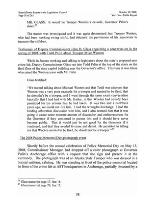 Sarah Palin Troopergate Report