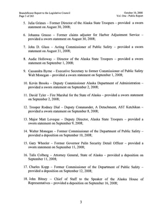 Sarah Palin Troopergate Report