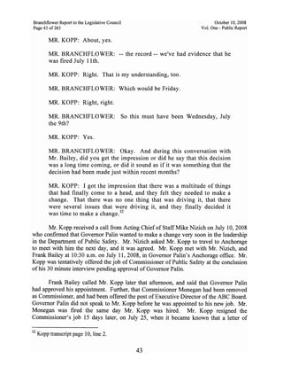 Sarah Palin Troopergate Report