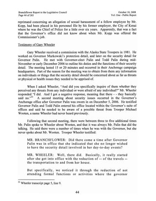 Sarah Palin Troopergate Report