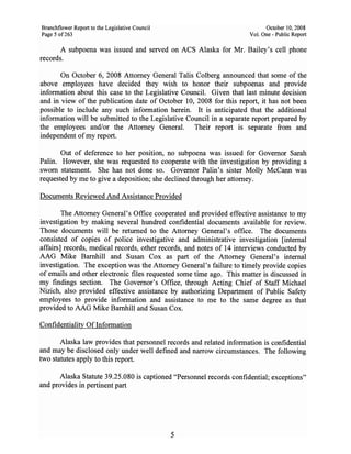 Sarah Palin Troopergate Report