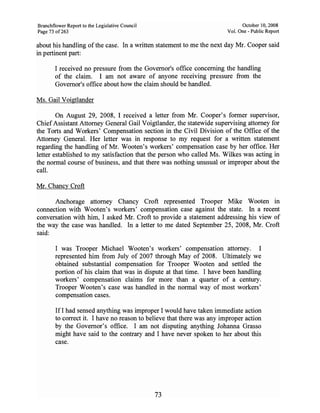 Sarah Palin Troopergate Report