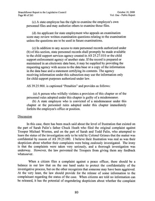 Sarah Palin Troopergate Report