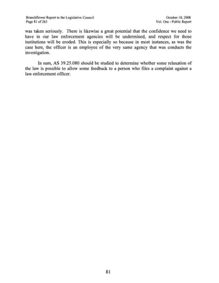 Sarah Palin Troopergate Report