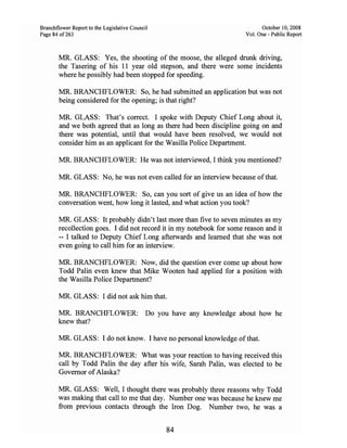 Sarah Palin Troopergate Report