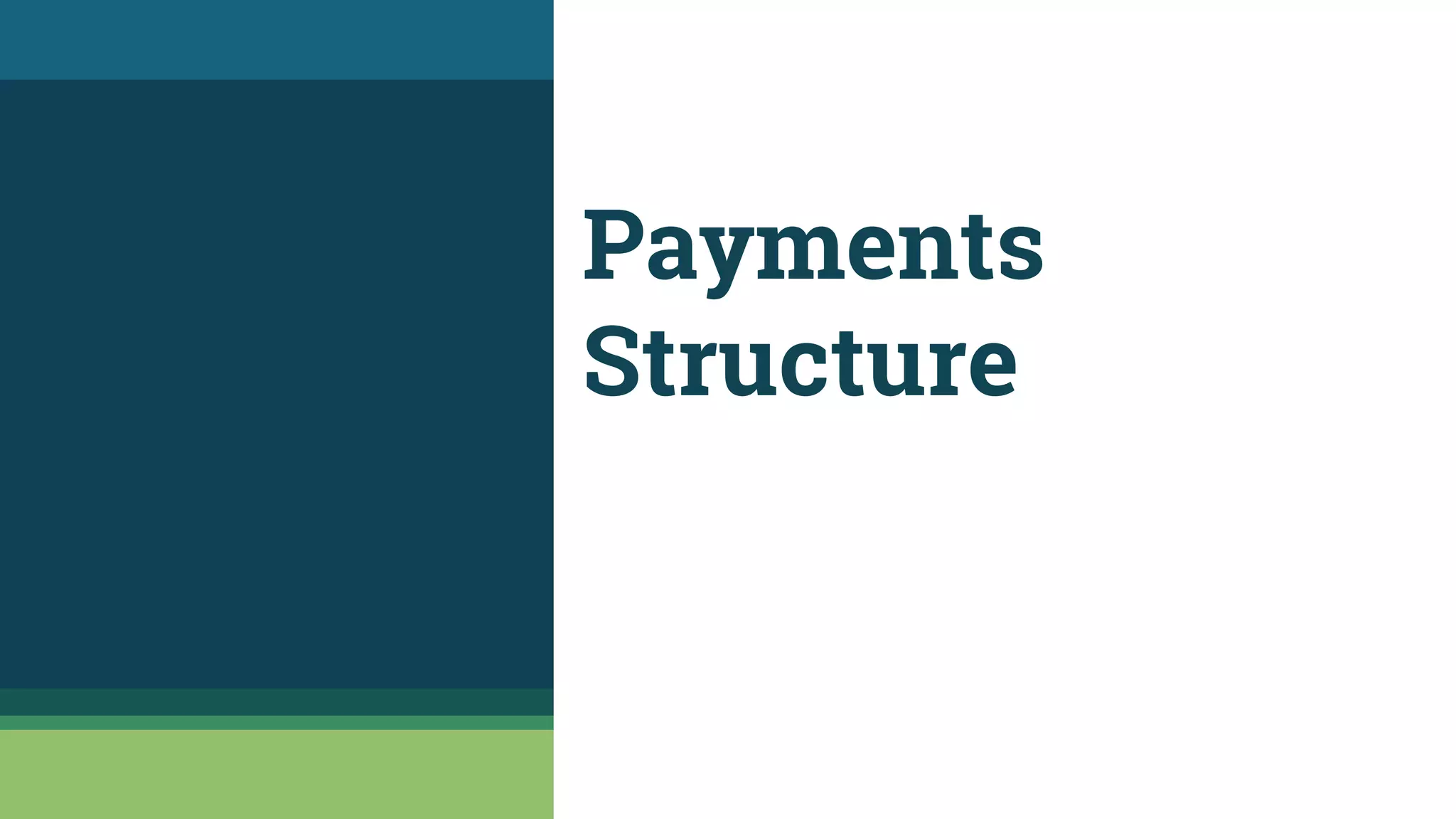 Payments
Structure
 
