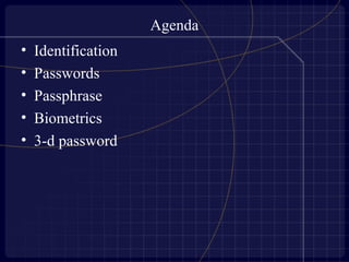 3D PASSWORD | PPT