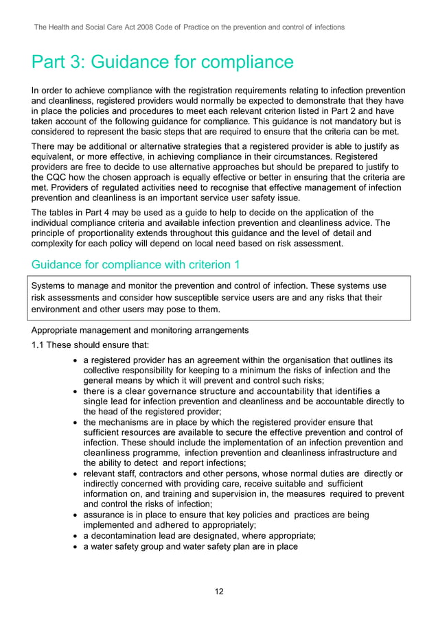 The Health and Social Care Act 2008