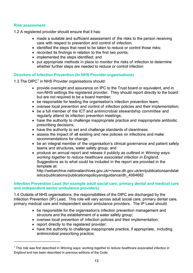 The Health and Social Care Act 2008