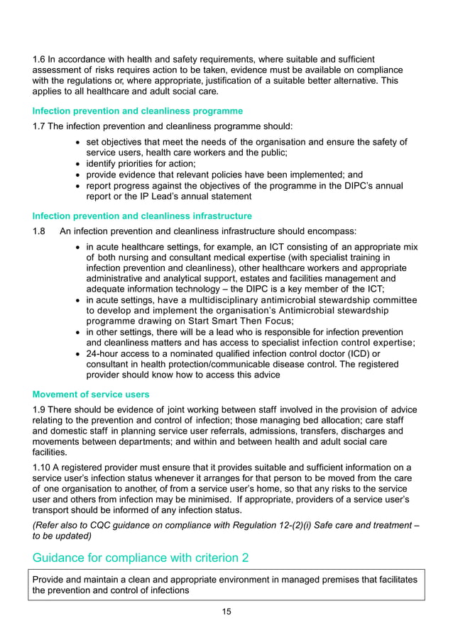 The Health and Social Care Act 2008