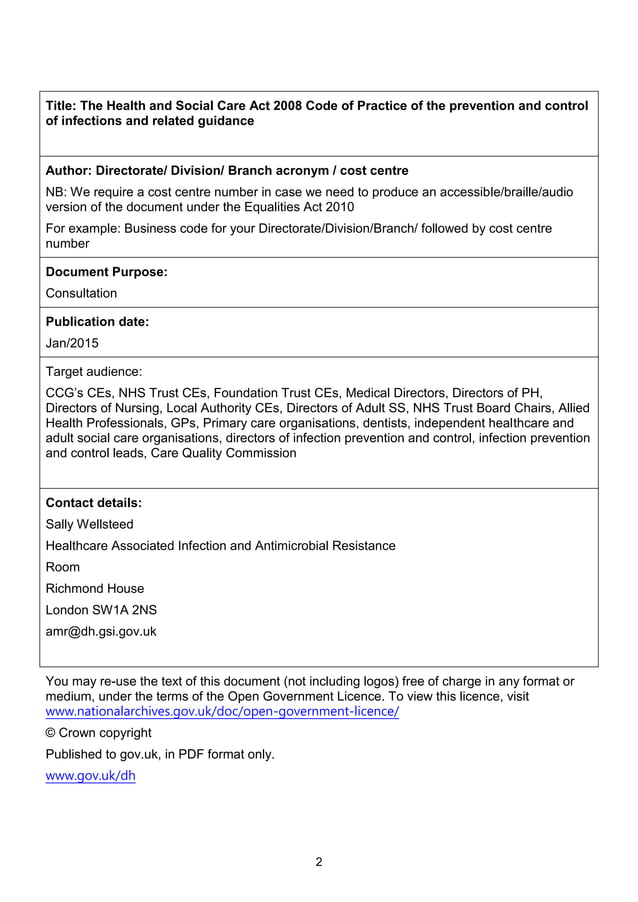 The Health and Social Care Act 2008