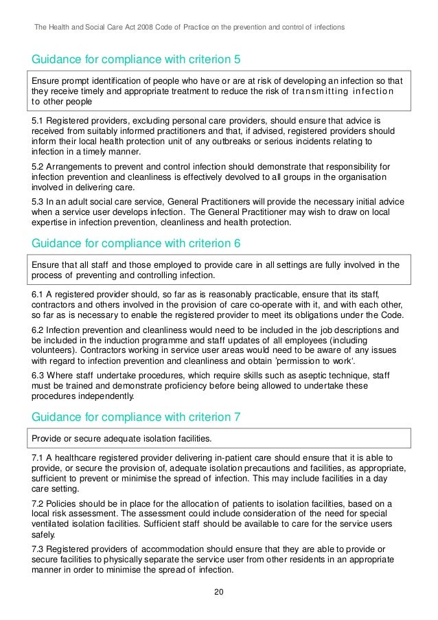 The Health and Social Care Act 2008