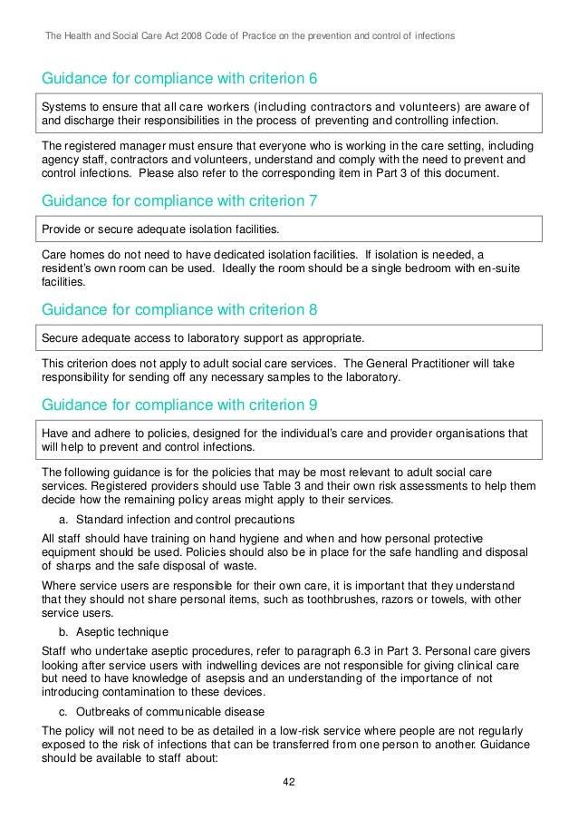 The Health and Social Care Act 2008