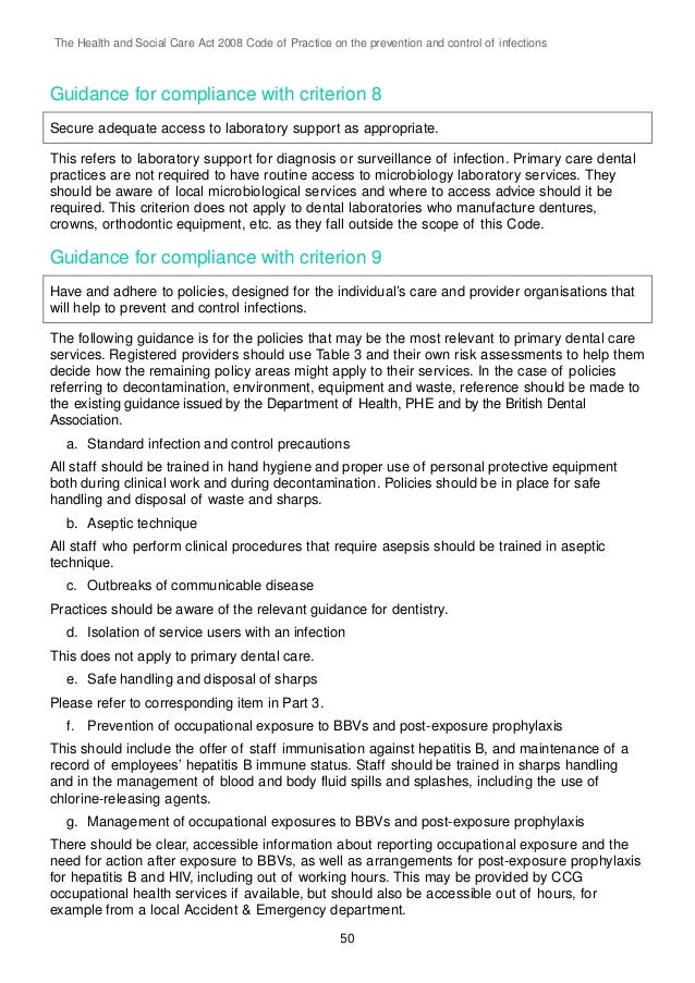 The Health and Social Care Act 2008