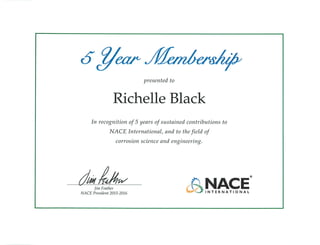 NACE 5 Year Membership