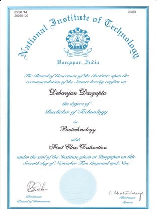 BTECH Degree Certificate