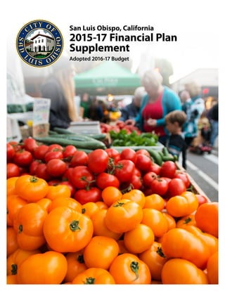 San Luis Obispo, California
2015-17 Financial Plan
Supplement
Adopted 2016-17 Budget
 