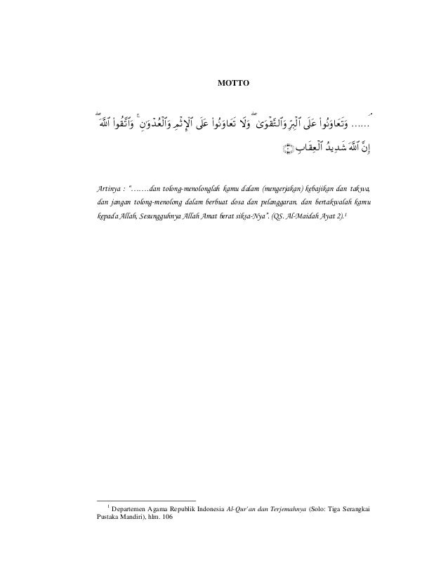Motto Skripsi Bahasa Arab Dan Artinya Ide Judul Skripsi Universitas
