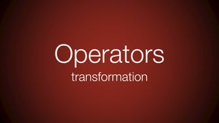 Operators
transformation
 