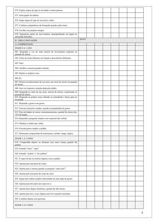 Portage Checklist.pdf Escala Portage-1 | PDF