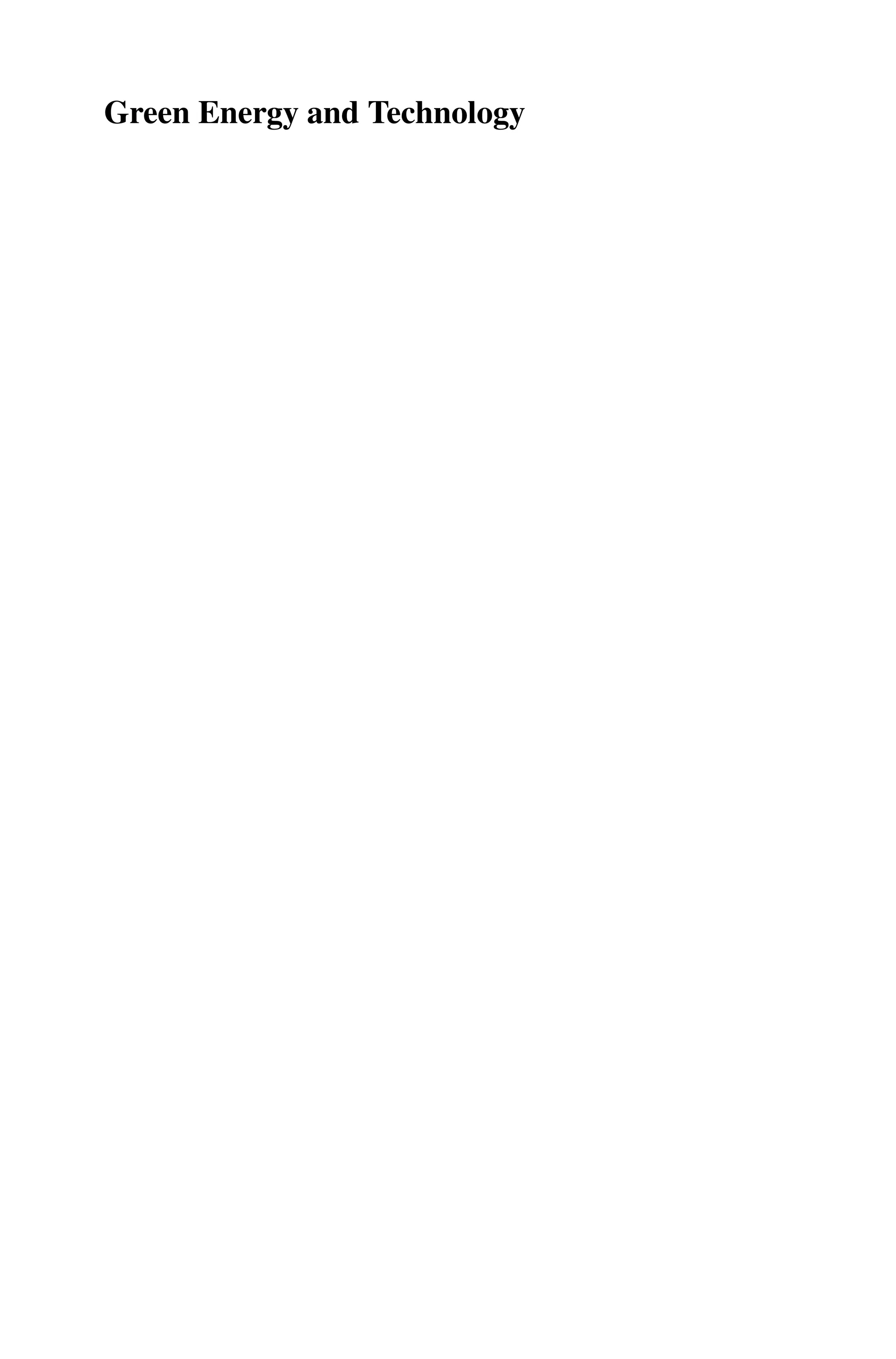 Green Energy and Technology
 