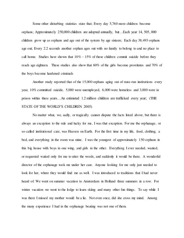 Orphanages Good Or Bad Essay What Is The Thesis Of A Research Essay also Help In Writing A Business Plan Essay About Science And Technology