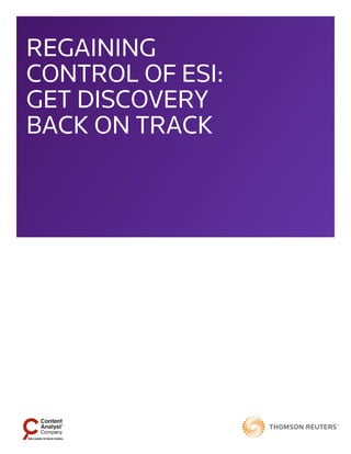 Regaining Control of ESI