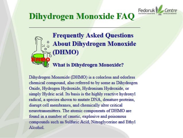 dihydrogen monoxide bananas and a life of absurdity in the nuclear b