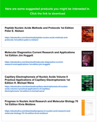Nucleic Acids as Molecular Diagnostics 1st Edition Andreas Keller | PDF