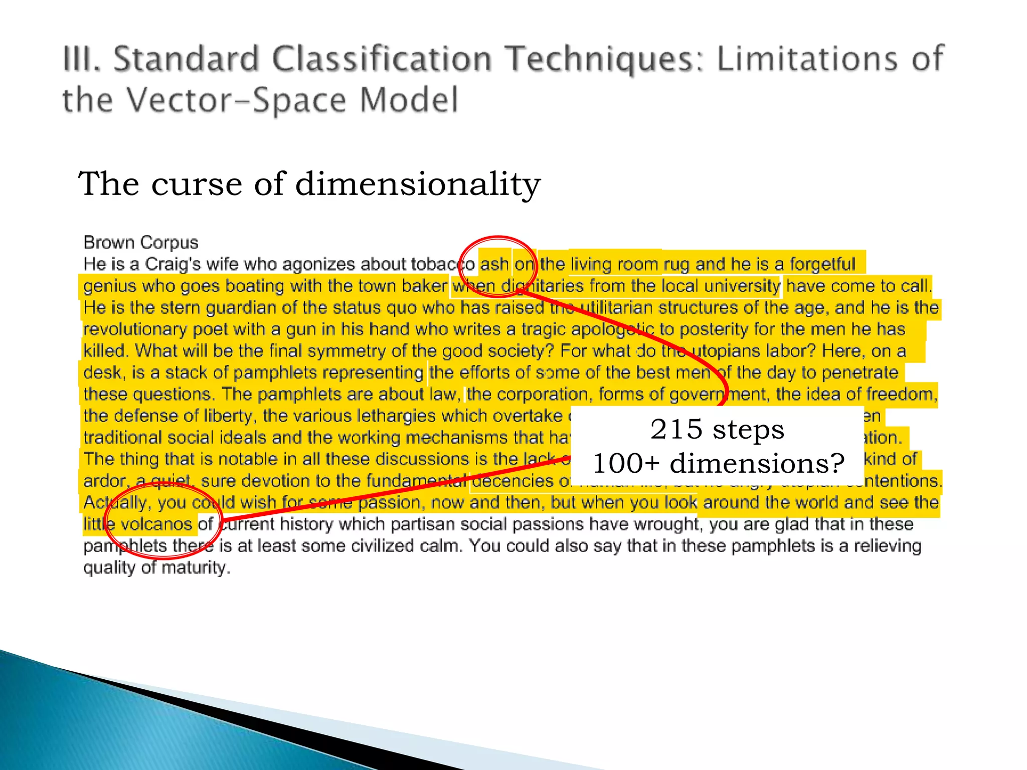 The curse of dimensionality
215 steps
100+ dimensions?
 