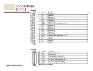 Motor protection v1.6
Connections
(cont.)
15
 