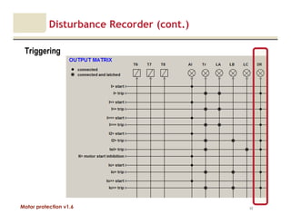 Motor protection v1.6
Disturbance Recorder (cont.)
Triggering
92
 