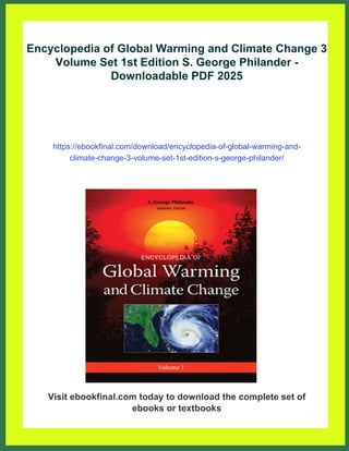Encyclopedia of Global Warming and Climate Change 3 Volume Set 1st ...