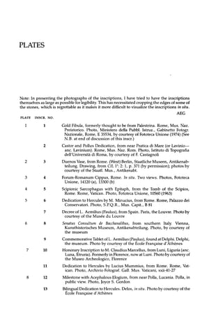 Illustrated Introduction to Latin Epigraphy Arthur E. Gordon | PDF