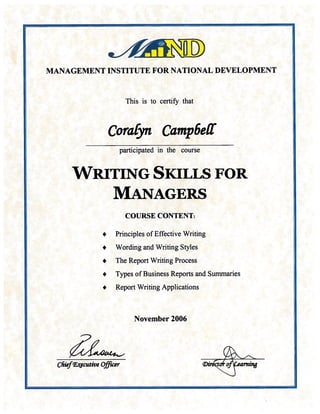 Cert-Writing Skills