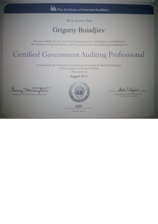 CGAP Certificate