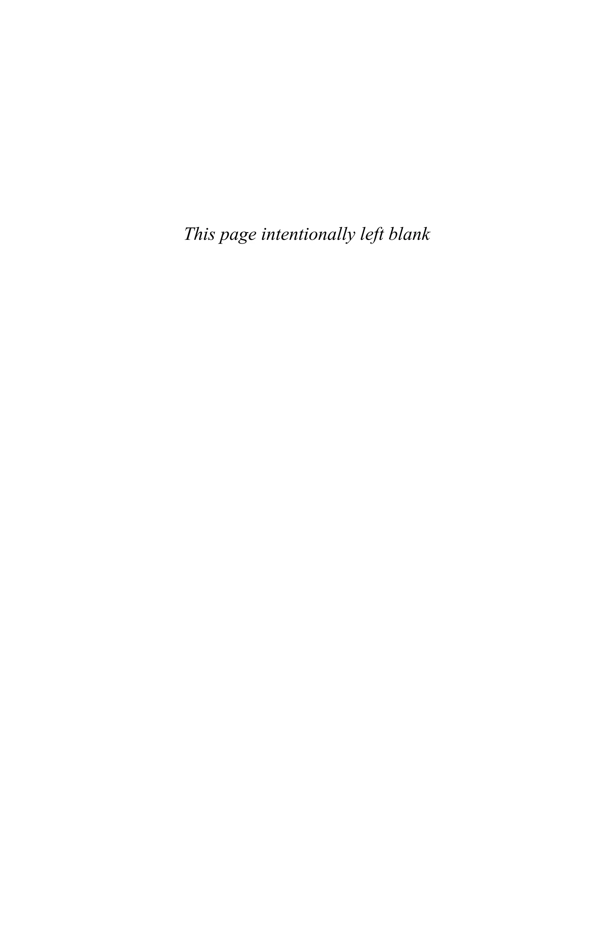 This page intentionally left blank
 